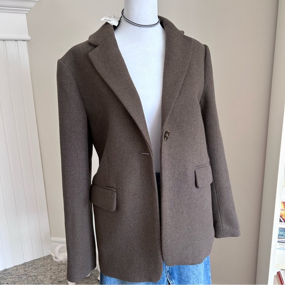 H&M Oversized Blazer Jacket Taupe - Picture 2 of 8